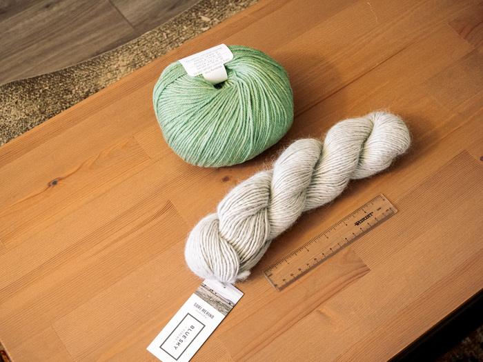 Examples of unwound yarn skeins